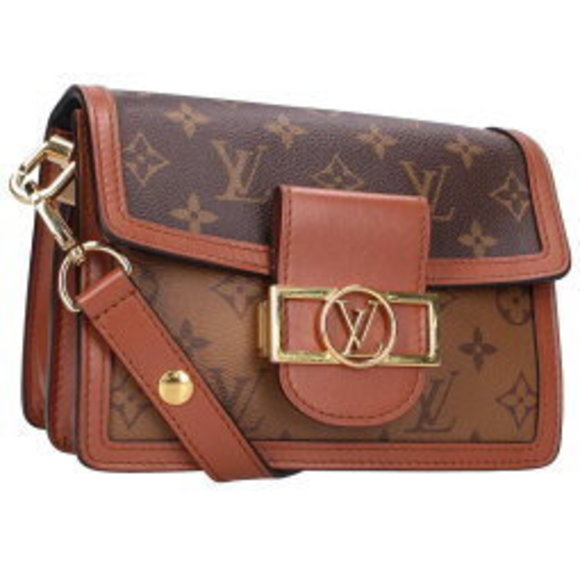Louis Vuitton Dauphine Monogram Shoulder Bag Brown Beige - Picture 1 of 5